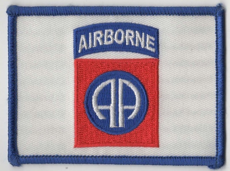 US Army 3.25″ 82nd Airborne ABN All American Flag Official Iron On Unused NEW