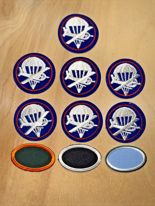 WW II Style Parachute Infantry Regiment (PIR) Reenactor Cap Patch and Oval Lot