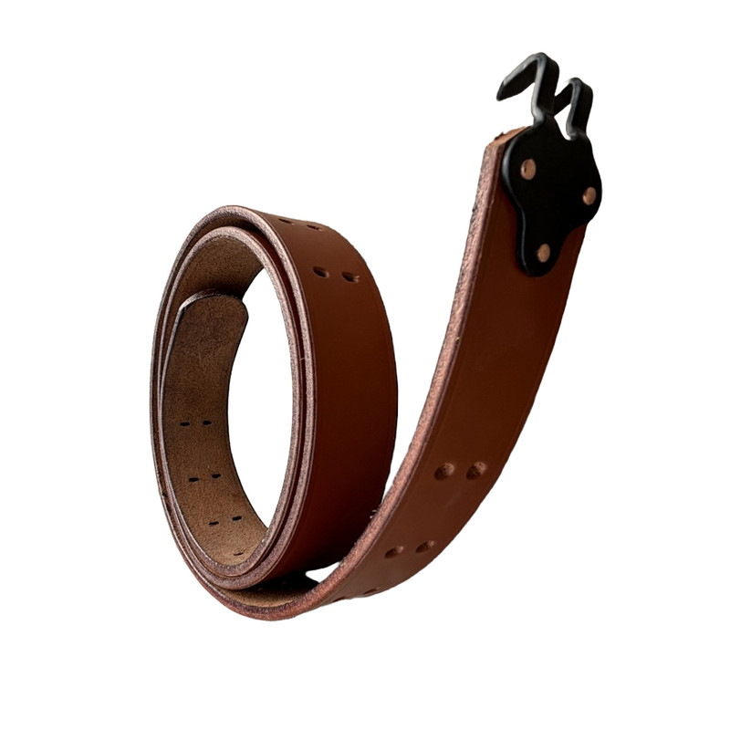 U.S. Springfield Rifle WWI M1907 Pattern Steel Fitting Leather Brown Sling gallery