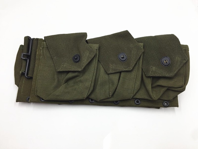 WW2 US ARMY SIX CELL CANVAS BAR POUCH GREEN HIGHT QUALITY gallery