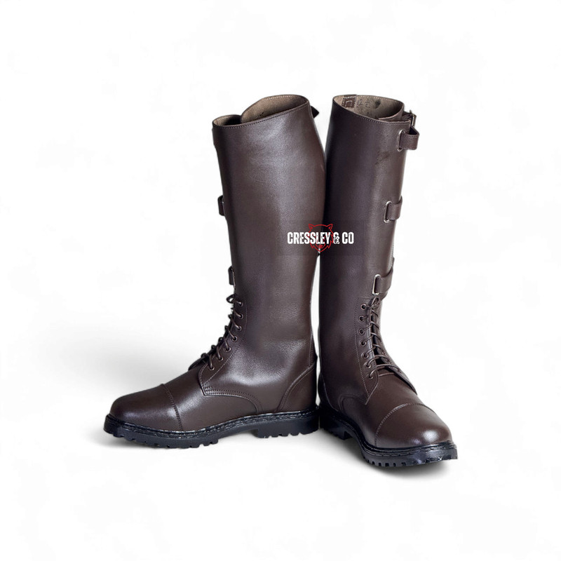 US M40 CAVALRY 3 BUCKLE OFFICER RIDING BOOTS WITH RUBBER SOLE – Made to Size gallery