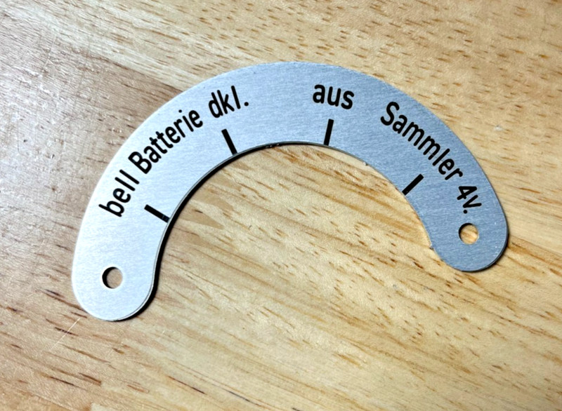 Enigma Machine Aluminium Battery Control Metal Plate German World War WWII