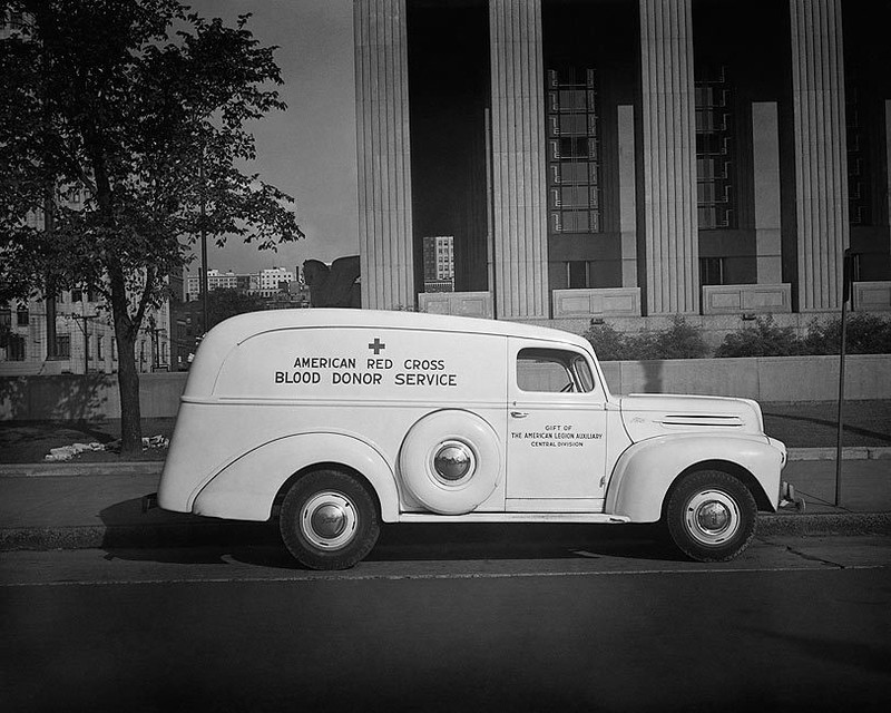 AMERICAN RED CROSS AMBULANCE SERVICE 1942 11x14 GLOSSY PHOTO PRINT