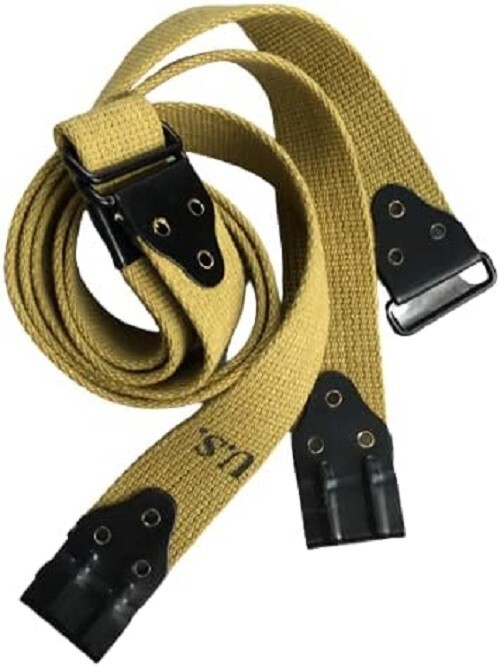 Khaki Thompson Triple 3 Magazine Belt Holster & M1903 Kerr Sling-WWII Canvas Set gallery
