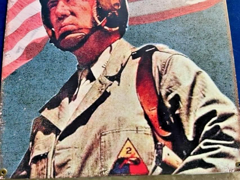 Color Repro WW2 Metal Sign - Gen. George Patton Quote - "May God have mercy..." gallery