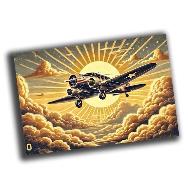 nice vintage combat fighter plane retro WW2 Photo Glossy 4*6 in S64