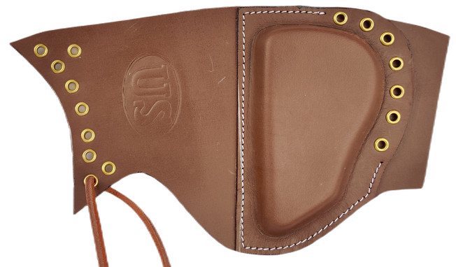 U.S. M1 GARAND LEATHER SNIPER RIFLE CHEEK PAD REPRODUCTION - BROWN gallery