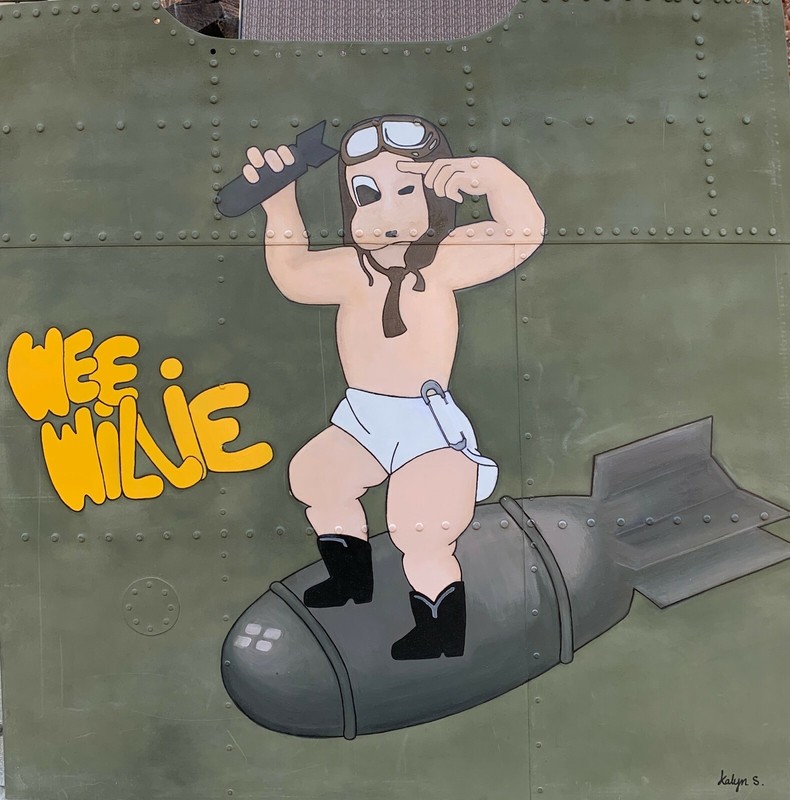 Reproduction Nose Art Panel, B-17G Flying Fortress “Wee Willie” NAP-0139