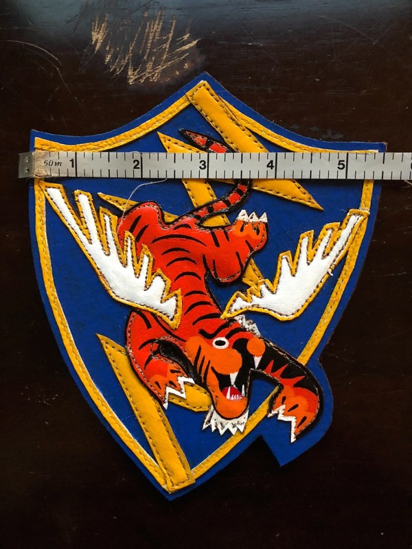 FLYING TIGERS AVG CBI LAYERED LEATHER PATCH HAND PAINTED Museum Quality! gallery
