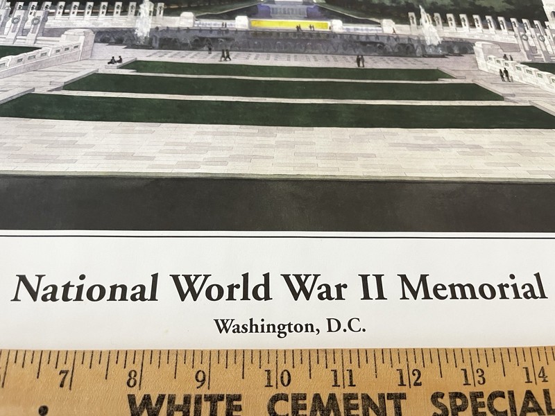 World War II National Memorial Poster 16x20 w Original Shipping Tube NEW gallery