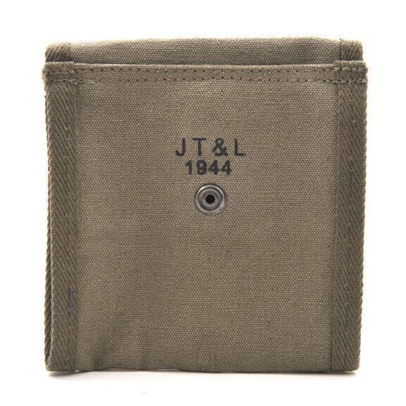 USGI WW2 .30 M1 CARBINE SLING, OILER, & BUTTSTOCK POUCH OD Green Dated 1944 gallery