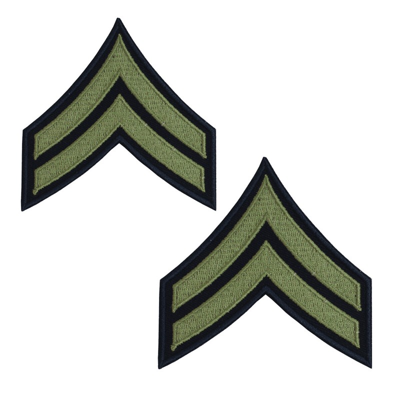 Corporal Stripes Badge Olive - WW2 Repro American Rank Patch badge Army CPL New