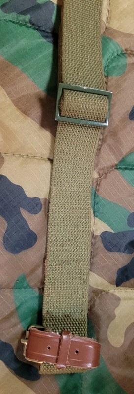 Com Block Reproduction Military Sling CANVAS And Leather Adjustable Slide gallery