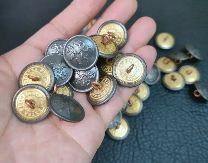 WW2 GERMAN MILITARY TUNIC FELDBLUSE THE LION clothing BUTTON 21MM 12PCS LOT