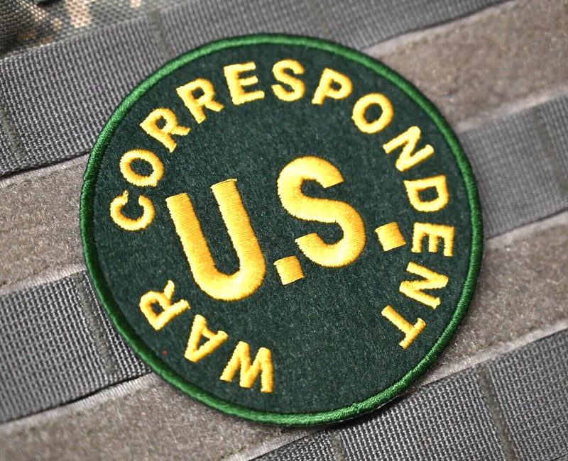 WWII US WAR CORRESPONDENT JOURNALIST iron-on/sew-on black INSIGNIA (⭐REPO⭐) gallery
