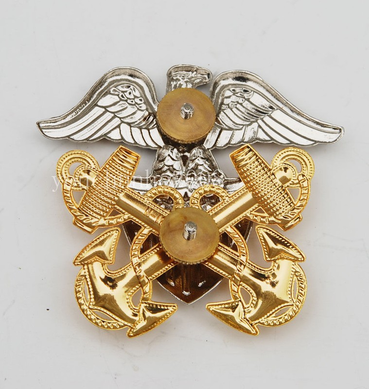 WW2 USN US Navy Officer Hat Cap Badge Military Medal Collectibles gallery
