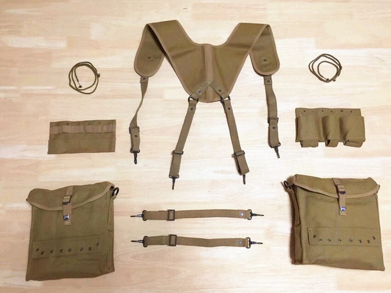 WW2 WWII US Hacksaw Ridge Army Medic Soldier Equipment Set-Bag-Belt-Strap SET