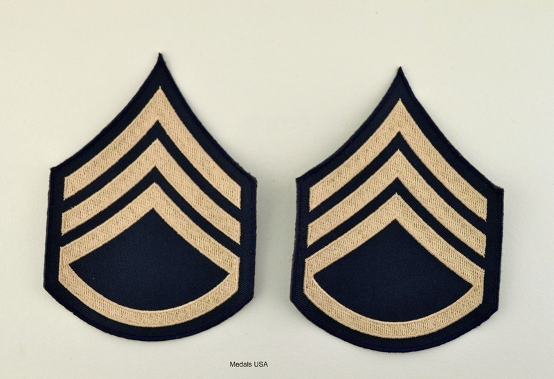 Army WWII/Korea Staff Sergeant Cloth Rank pair - Shoulder Sleeve Stripes