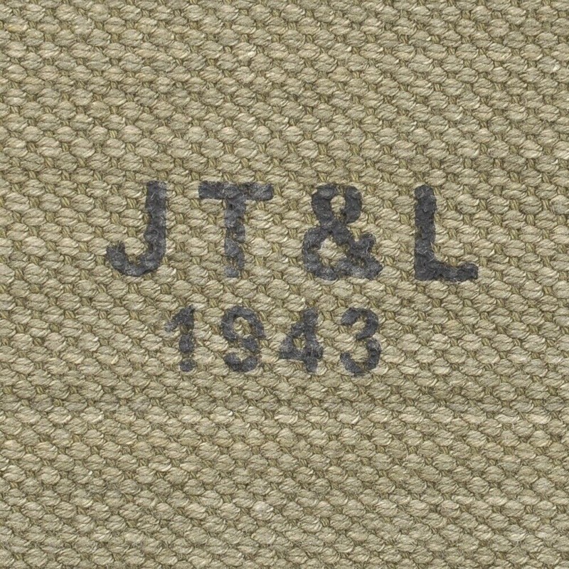 US Army WW2 5 Cell Magazine Pouch Marked JT&L 1943 for .45 ACP Magazines gallery