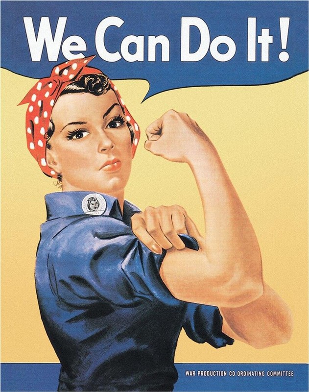 Rosie The Riveter World War II Ad Tin Sign Poster Reproduction NEW UNUSED