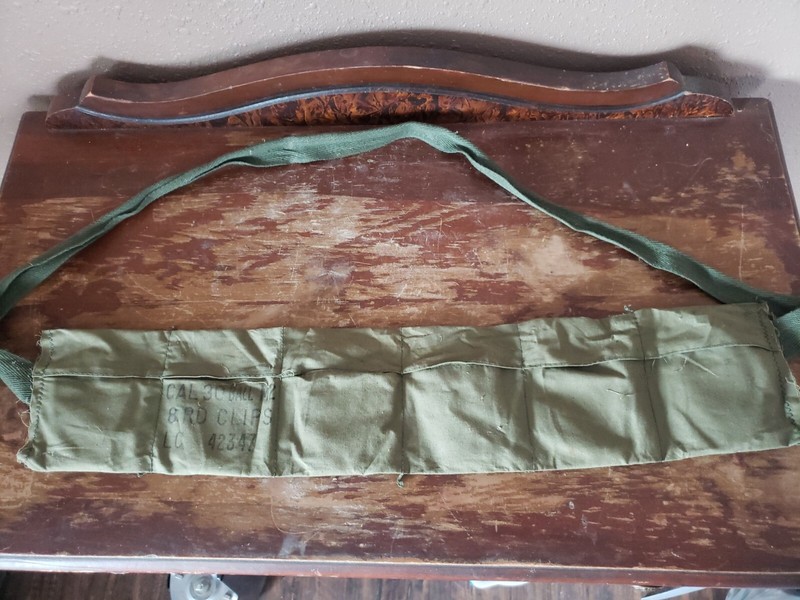 US M2 CAL 30 Ball M2 8RD Clips Bandolier Pouch Ammo