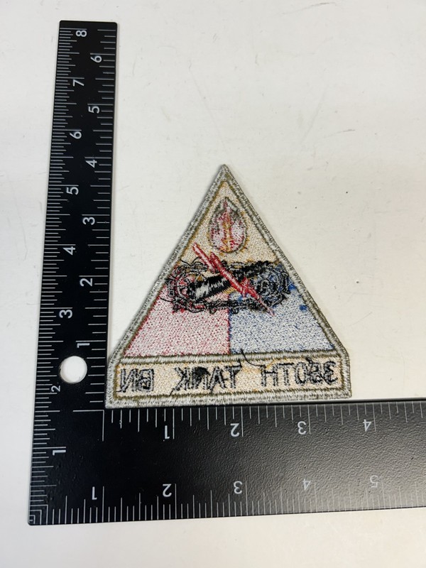 MH579 Repro WW2 US Army Patch 350th Tank Battalion IR29D gallery