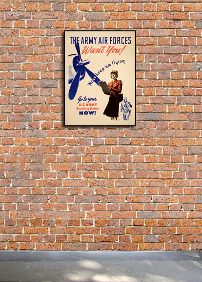 “WACs Keep 'Em Flying” 1942 Vintage Style WW2 Army Air War Poster - 18x24 gallery