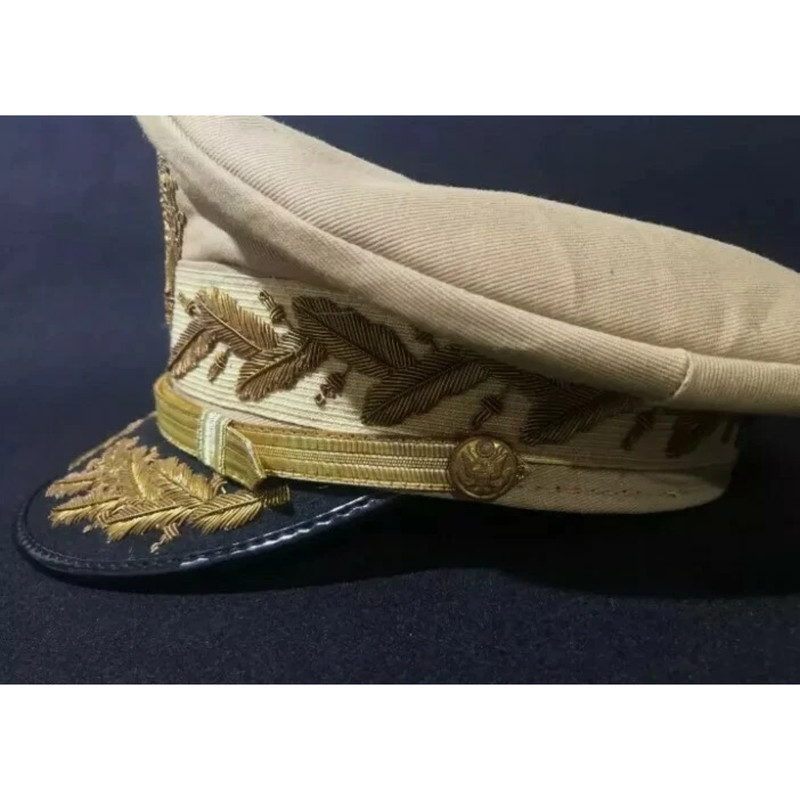 USA ARMY GENERAL DOUGLAS MACARTHUR AUTHENTIC UNIFORM NEW KHAKI HAT gallery