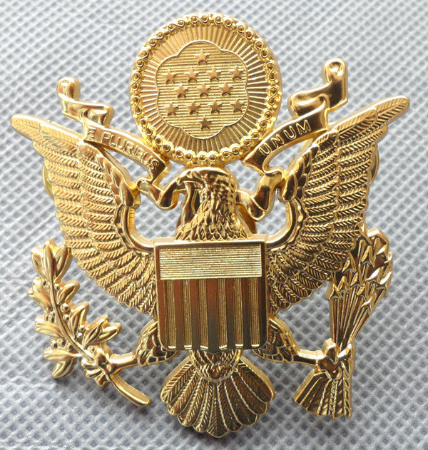 WWII US ARMY OFFICER CAP EAGLE BADGE INSIGNIA HAT-- gallery
