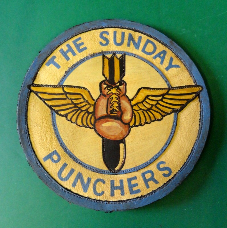 USN BOMBING SQUADRON 18 (VB-18) LEATHER SQUADRON PATCH