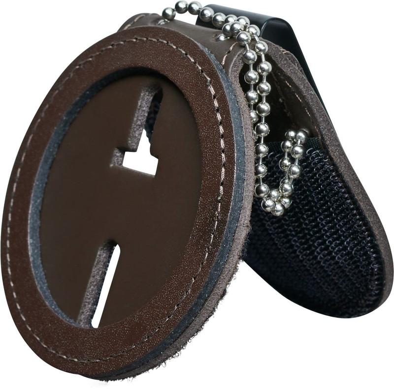 US Marshall Service Round Belt Clip Badge Holder and Chain 2 1/4 inch Circle ... gallery