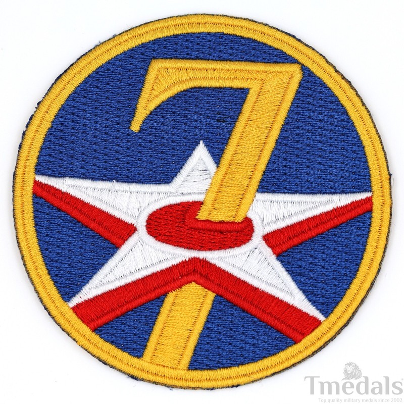 US 7th Army Air Force WW2 BULLION USAF Air Corps Squadron Shoulder Uniform Patch