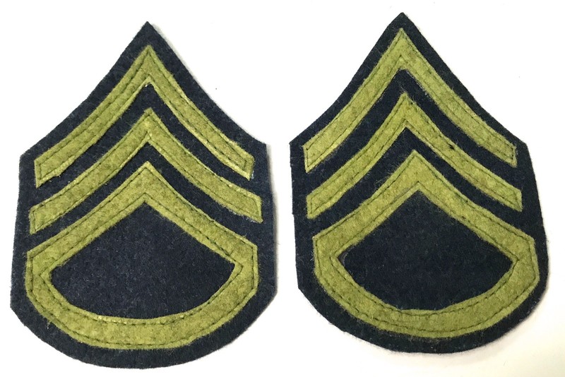 WWII US STAFF SERGEANT NCO SLEEVE RANK CHEVRONS