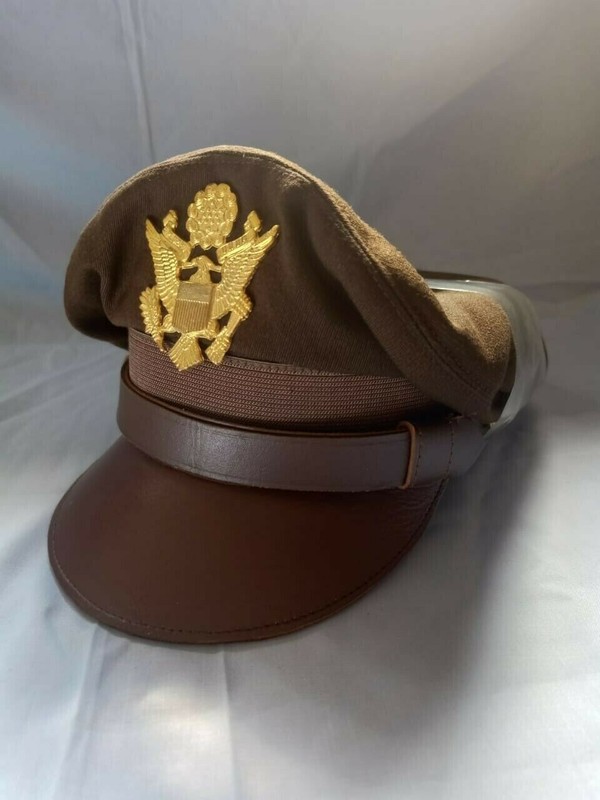 WW2 USA Military Army Officer Visor Hat Caps WWII Reproduction All Sizes