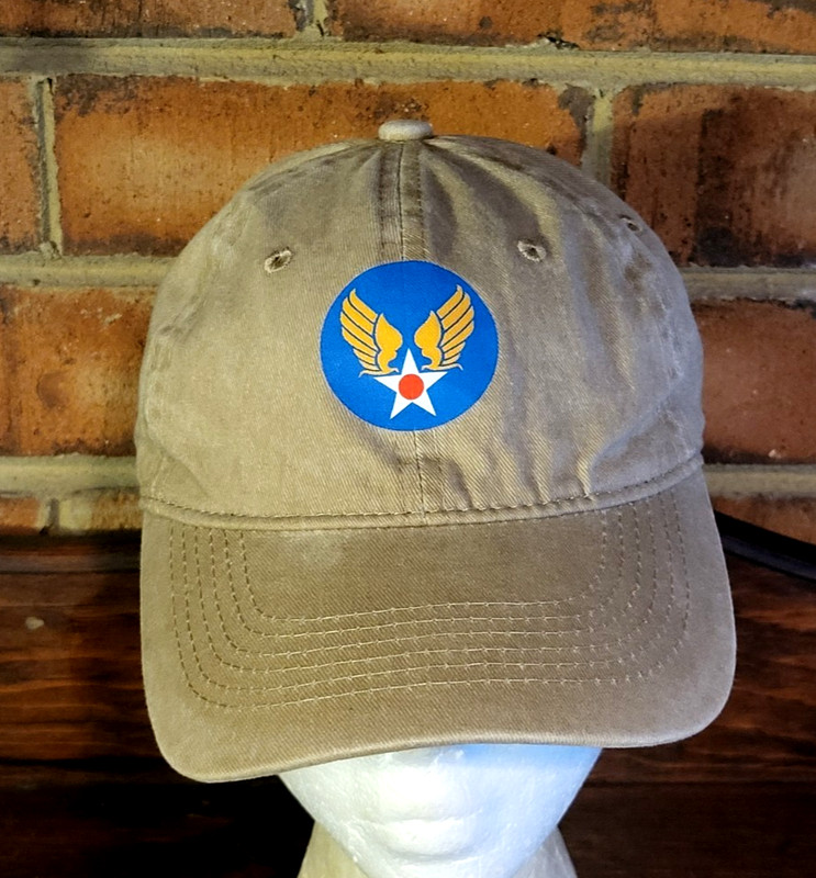 US Army Air Corps ” Hap Arnold Wings” Aviator Low Profile Cap Hat khaki OSFA