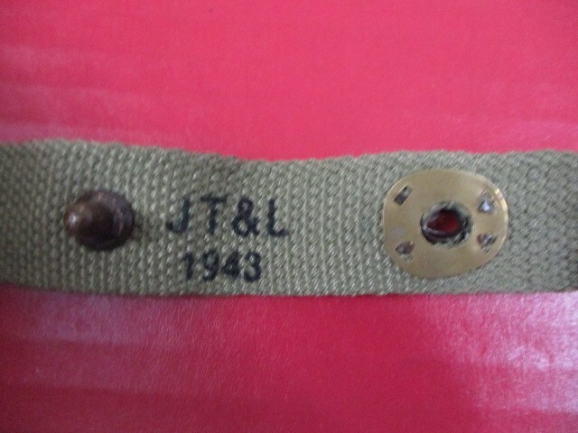 WWII US GI M1 Carbine C-Tip Lt OD Canvas Sling w/Oiler Dated 1943 - Reproduction gallery