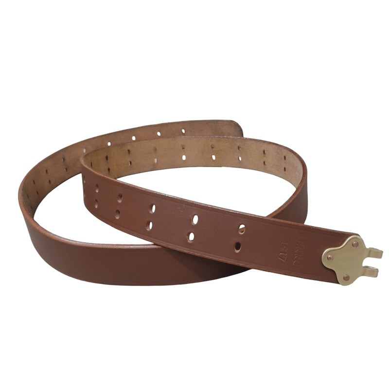 WWII US M1907/M1903/M-1 Garand leather belt American Military Brown Strap gallery