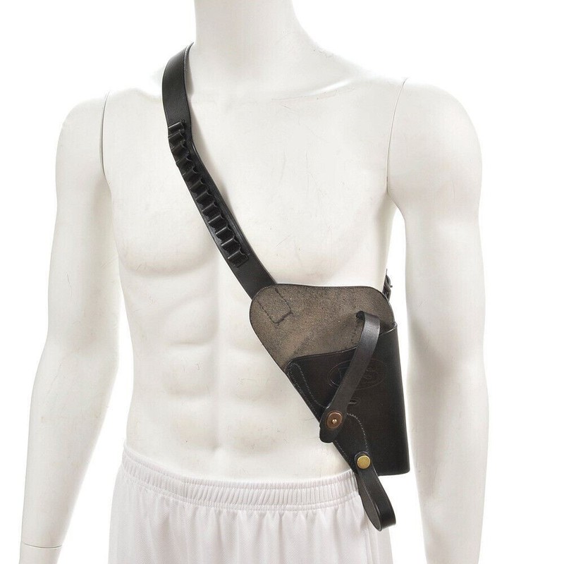 US M3 Victory Revolver Pilots Shoulder Holster Prem Black Leather Shell Loops gallery