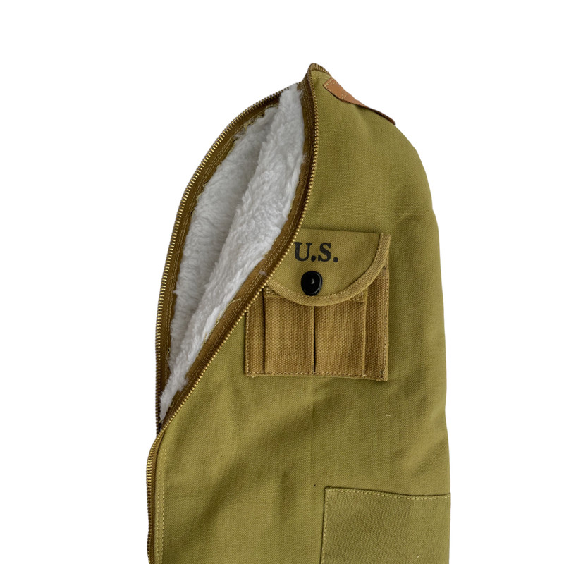 WWII US Marked Reproduction M1 Carbine Carrying Case with Fleece OD Green gallery
