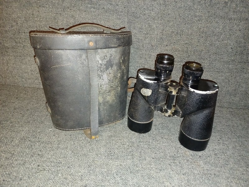 US WWII USN BAUSCH AND LOMB BINOCULARS 7X50 WITH CASE