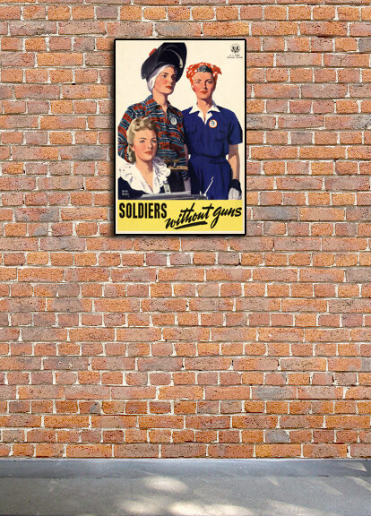 1943 Soldiers Without Guns Vintage Style WW2 Poster - 24x36 gallery