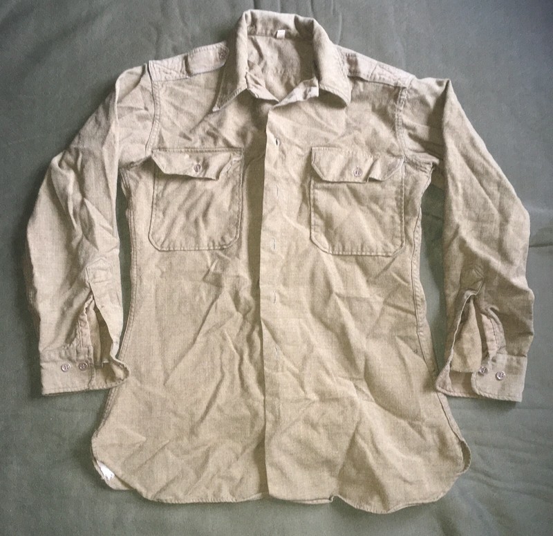 M37 Wool Shirt, Army/Air Corps, WW2 Enlisted, olive drab