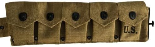 M1 Garand Cartridge 10 Pocket Canvas Belt Khaki witth wallet combo gallery