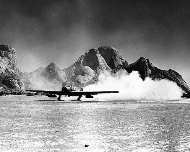 RAF Plane taking off from North Africa 8x10 WWII WW2 Photo 721a