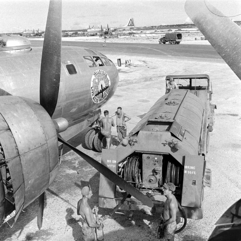 WW2 WWII Photo World War Two / Boeing B-29 Superfortress Fueling Marianas 1945
