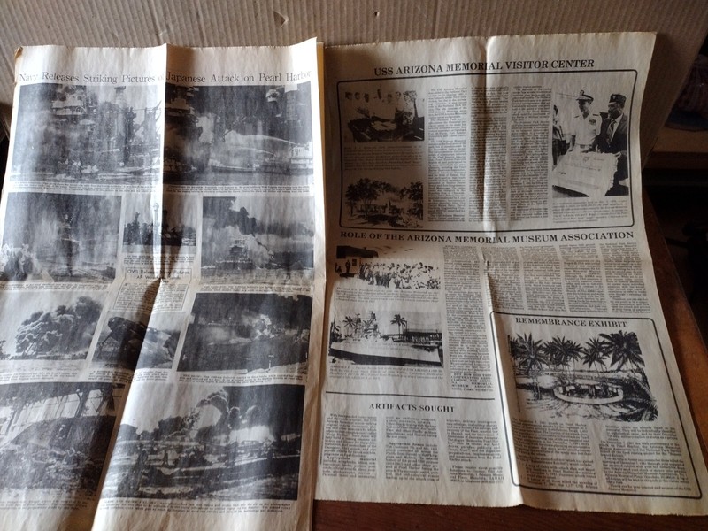 Honolulu Star-Bulletin 12/07/1941 Copy Pearl Harbour Tourist Center 3 Front Page gallery