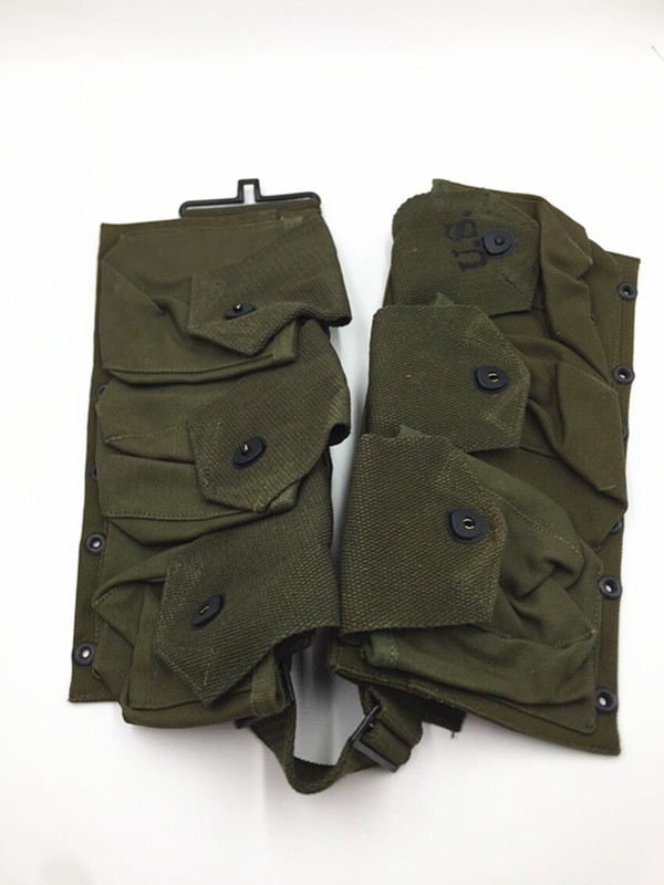 WW2 US ARMY SIX CELL CANVAS BAR POUCH GREEN HIGHT QUALITY gallery