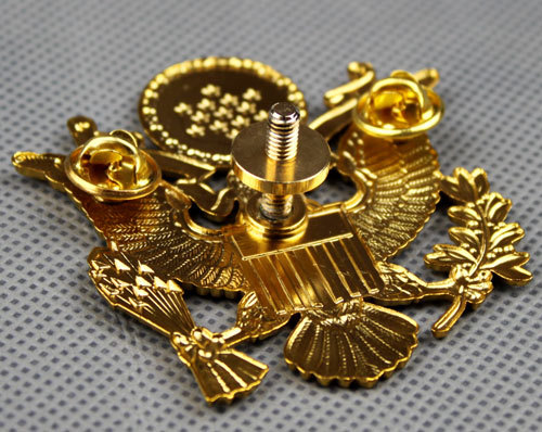Golden Color WWII US ARMY CAP BADGE INSIGNIA PIN gallery