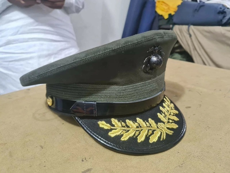 USMC US Marine Corps Green Visor Hat Cap Cover Military Dress All Sizes gallery