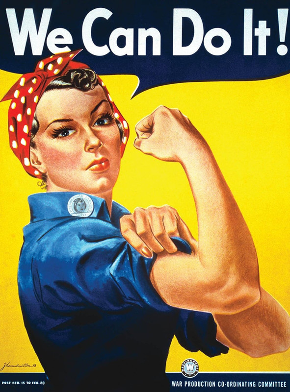 We Can Do It Poster - Rosie the Riveter - Westinghouse Girl - World War 2 Poster